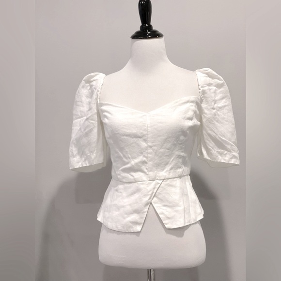 WILFRED Linen Puff Sleeve Top - Picture 1 of 5